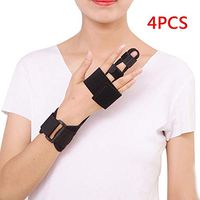 GPFDM Finger Splint - Full Hand and Wrist Brace Support, Adjustable Knuckle Immobilizer Braces,Straightening Broken Fingers, Injuries, Arthritis, Trigger Finger-4 Pcs,L
