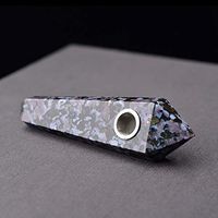 rongyi Simple and Modern Fashion Amethyst Stone Pointed Pipe. Polished and Smooth at The Corners, for Personal use and Gifts.
