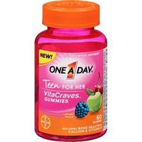 One A Day Vitacrave Teen Gumie for Her Multivitamin 60-Count (Pack of 4) by One-A-Day