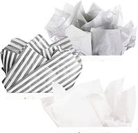 UNIQOOO 60 Sheets Assorted Metallic Silver Gift Tissue Paper Bulk,Recyclable Durable, For Gift Bags, Wrapping, Crafts, Wedding, Birthday Party,Fringes,Shredded Fill,Piñata,Pompom,Confetti 20x26 Inches