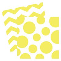 Creative Converting Mimosa Chevron and Dot Luncheon Napkins (16ct)