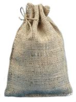 8" X 12" Burlap Bags with Drawstring - Lot of 10