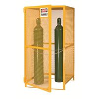 Little Giant GSU-72W-70H Yellow Gas Cylinder Storage Unit, 72" W x 38" D x 70" H