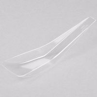 Fineline Settings 10-Piece Tiny Temptations Tensils Asian Zest Spoon, 5-Inch, Clear