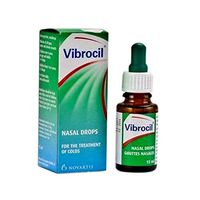 VIBROCIL Nasal Drops 15 ml - Acute &Chronic Rhinitis, Seasonal (Hay Fever), Sinusitis Nasal Congestion Cold Relief