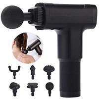 JMERY 6 Speeds Massage Gun,Cordless Handheld Professional Deep Tissue Muscle Massage Gun for Athletes with 6 Massage Heads (Black)