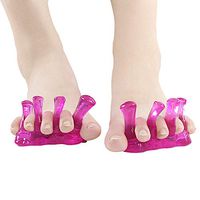 HAIHF Gel Toe Separators & Toe Spreader,Gel Toe Straightener for Overlapping Toes, Bunion Corrector, Hallux Valgus Forefoot Pain Relief (2 Pairs)