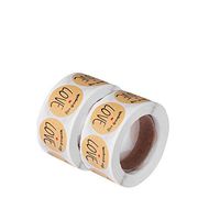 500pcs Kraft Handmade with Love with Red Heart Stickers Adhesive Labels Wedding Decor Party Supplies Cards Box Package Sealing Label, 1 Inch Round (01)