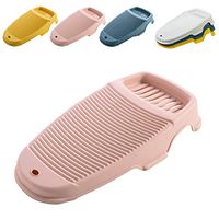 Plastic Washboard for Laundry, Clothes Washing Board with Soap Holder, Water Saving Washboard for Washing Clothes, Non-Slip Washing Board for Home Laundry, Pink