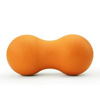 Solid Rubber Massage Ball Peanut Relax Muscles Roller Portable Myofascial Massage Ball Relax After Exercise for Neck Back Butt Leg Foot (Orange)