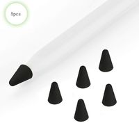 ZALU Compatible with Apple Pencil Tips Replacement for 2nd Gen, Silicone Nibs Cover Writing Protection for iPad Pencil (Black)