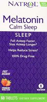 Natrol Advanced Melatonin Calm Sleep, Fast Dissolve Tablets, Strawberry flavor, 60 Count(Packaging May Vary)