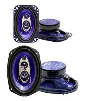 2) Pyle PL463BL 4x6" 240W 3 Way + 2) PL6984BL 6x9" 400 Watts 4-Way Car Speakers