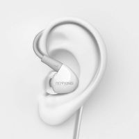 ROVKING Earbuds Headphones Over Ear Wired Sweatproof with Microphone, in Ear Stereo Bass Sport Earphones for Running Jogging Gym Workout for iPhone Android iPod Samsung, White