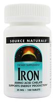 SOURCE NATURALS, Iron Chelate 25 mg - 100 tabs
