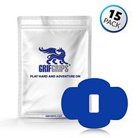 GrifGrips Wrap Grip Sports Adhesive Patch for Dexcom G6 - Pack of 15 (Dark Blue)