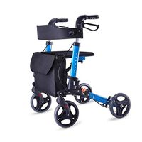 Seniors shopping cart Walking Frame Walking Frames Rollator Walking Aid Walking Aids Pulley Portable Folding Elderly Anti-Skid WalkerShopping Cart Adjustable Aluminum Walker Walkers