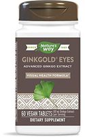 Nature's Way Ginkgold Eyes, Ginkgo, Bilberry, Zeaxanthin, Non-GMO Project Verified, Gluten Free, Vegetarian, 60 Vegetarian Capsules, Pack of 6