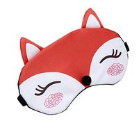 Finance Plan Unisex Cute Cartoon Fox Shade Eye Padded Cover Mask for Sore Eye Sleep Blindfold Red
