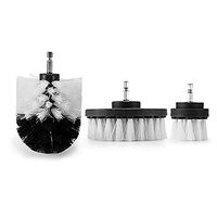 Jzenzero 3 Pcs/Set Drill Brush Car Washing Detail Brush for Grout, Floor, Tub, Shower, Tile, Bathroom and Kitchen White