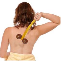 IndiaBigShop Wooden Easy Grip Acupressure Massager Roller Calf, Thigh, Hamstring and Arm Muscle Soothing Self-Massage