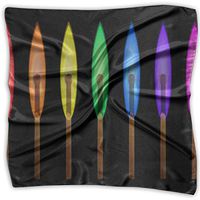 YGVDSE Scarf Rainbow Matches Square Hair Wrapping Square Scarfs