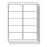 (6 SHEETS) 60 2x4 INCH MATTE WHITE STICKERS FOR LASER /INKJET PRINTERS, BLANK - SIZE: 8-1/2"X11" STANDARD SHEETS