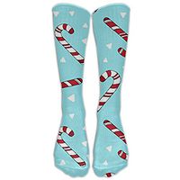 Kakgop Christmas Candy Canes Holiday Knee High Graduated Compression Socks for Women and Men - Best Medical, Nursing, Travel & Flight Socks