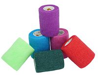 Elasti-Wrap 3 Inch Breathable, Self-Adherent, Self Adhesive Cohesive Bandage Vet Wrap Assorted Colors (6, 12, 18 & 24 Packs) (6 Rolls)