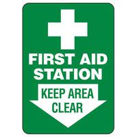 SN-10Hx7W-ALU-PLY-FIRST AID Station KEEP10" H x 7" W Aluminum Not Laminated