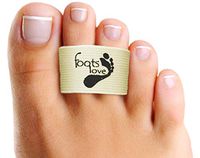 Foots Love - Broken Toe Wraps. Crooked Toe Separator-Hammer Toe Straightener Splints.The Only Copper Align, Protect & Heal Wrap. Even Better Now with NO Slip !