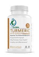 Turmeric with Ginger | Bioperine for Enhanced Absorption | Supports Anti Aging | Promotes Heart Health | Healthy Joint Maintenance | 60 Capsules by VITAGLOBAL