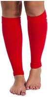 Remedy Calf Compression Running Sleeve Socks, Red, Large