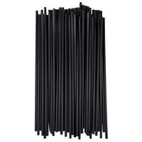 Choice Stirrers/Sip Straws for Coffee, Cocktail 7 1/2" Unwrapped (Black, 1 000)