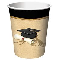 Creative Converting 8 Count Sophisticate Grad Hot or Cold Beverage Cups