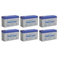 Power Sonic 12V 9AH Sealed Lead Acid (SLA) Battery for Electric Scooter Bicycle - 6 Pack