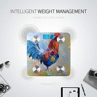 Cartoon Mighty Cock Bathroom Body Scale Weighing Scale Scale for Weight Tracks 8 Key Compositions Analyzer Sync with Fitness Apps 400 Lbs