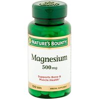 Nature's Bounty Magnesium 500 mg Tablets 100 ea (Pack of 2)