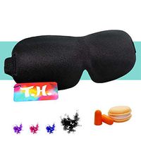T.H. Eye Mask for Sleeping, Sleeping Mask, 3D Contoured Sleep Mask with Large Eye Cavities - Super Comfortable Sleep Aid Eye Mask Packed with Free Ear Plugs & Ear Plugs Case