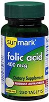 MCK51262700 - Mckesson Brand Folic Acid Supplement sunmark 400 mcg Strength Tablet 250 per Bottle