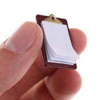 GSPet Mini Lovely Paper Clipboard Kids Dollhouse Toy House Miniature Accessories - Dark Brown