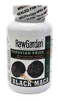Raw Garden Peruvian Black Maca 200 Capsules 500 mg Gelatinized for Enhanced Bioavailability No Fillers