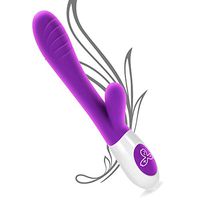 Thrusting Rotating Large Size Rabbit Toys with 49 Speeds，Medical Silicone Waterproof Rechargeable Cordless Massage Wand