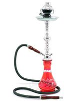 1 hose 23" Habibi Red Hookah Shisha Nargila water glass vase pipes smoke sale