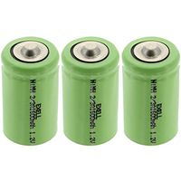 3x 2/3A 1600mAh 1.2V NIMH Rechargeable Button Top Batteries use with electric mopeds meters two radios