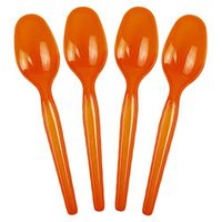 Frozen Dessert Supplies Super Dessert Orange Disposable Plastic Spoons, Durable and Sturdy Party Spoons Great For Ice Cream & So Much More! Fast Shipping! 100 Count