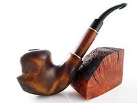 Long Tobacco Smoking Pipe"Dali 2" Handcrafted Pear Wood and Cooler Filter