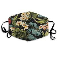 Tropical Hawaiian Flowers Dustproof Earloop Face Ma.SKS for Women Men, Pollen Climbing Climbing Half Face Mouth Ma.sk - Anti Allergy Face and Nose Cover