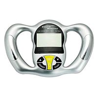 YHNUJMIK Electronic Body Fat Measuring Instrument, Body Fat Monitor Hand Held Body Mass Index with LCD Display Tester Analyzer BMI Fat Analysis (Sliver)