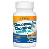 21st Century Glucosamine and Chondroitin, Advanced 3X Tablets, 80 Count